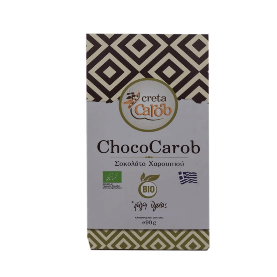 ChocoCarob Σοκολάτα γάλακτος χαρουπιού ΒΙΟ, "Creta Carob", 90gr