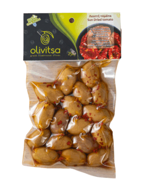 Πράσινες Ελιές Κυνουρίας με Λιαστή Ντομάτα, Olivitsa